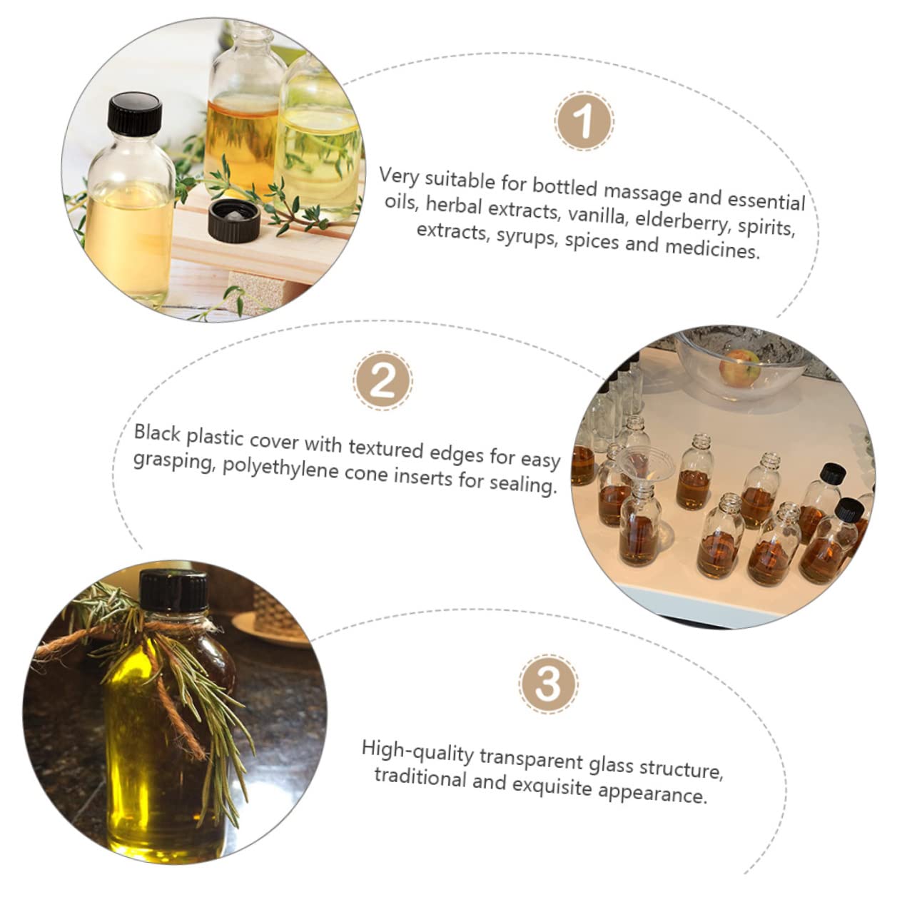 Cabilock Glass Reagent Bottles 12 Pack 120ml Small Mouth Bottles for Laboratory Use Chemical Storage