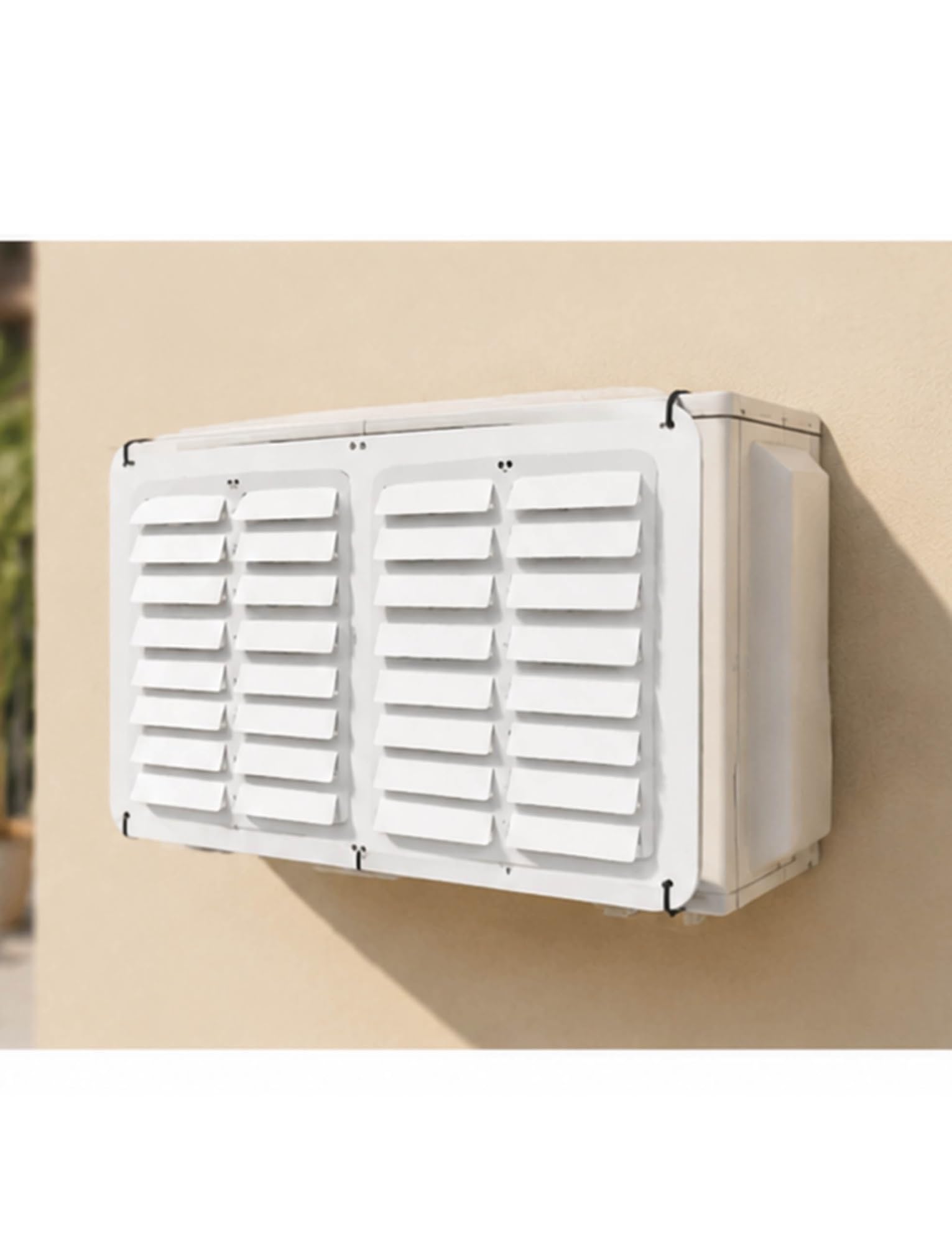 Zewnętrzny deflektor wiatru AC Unit Split Air Deflector Fence dla efektywności energetycznej, ochrony przed warunkami atmosferycznymi i ulepszonego przepływu powietrza, łatwa instalacja