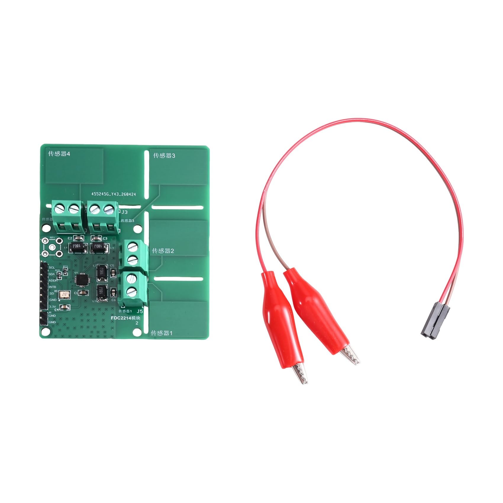 Wudhgslc 1Pcs Fdc2214 Capacitance Sensor Module 4-Channel Gesture Recognition Expansion Module