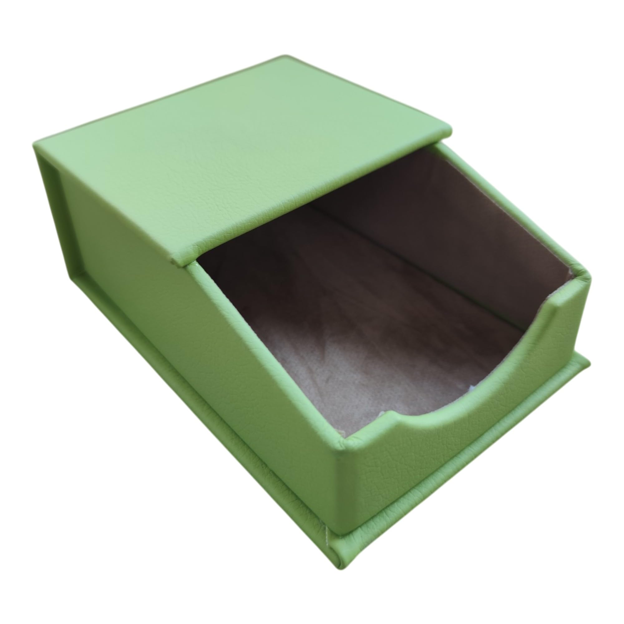 OGGETTANDO set scrivania ufficio in ecopelle con accessori composto da scrittoio apribile, portalettere, portapenne, portabigliettini (Sa. Verde)