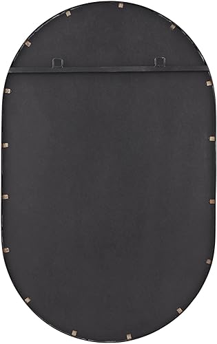 Miniatura 6 de Uttermost Rapido - Espejo de pared ovalado para tocador, moderno, marco de hierro negro mate, 24 pulgadas de ancho para baño, dormitorio, sala de