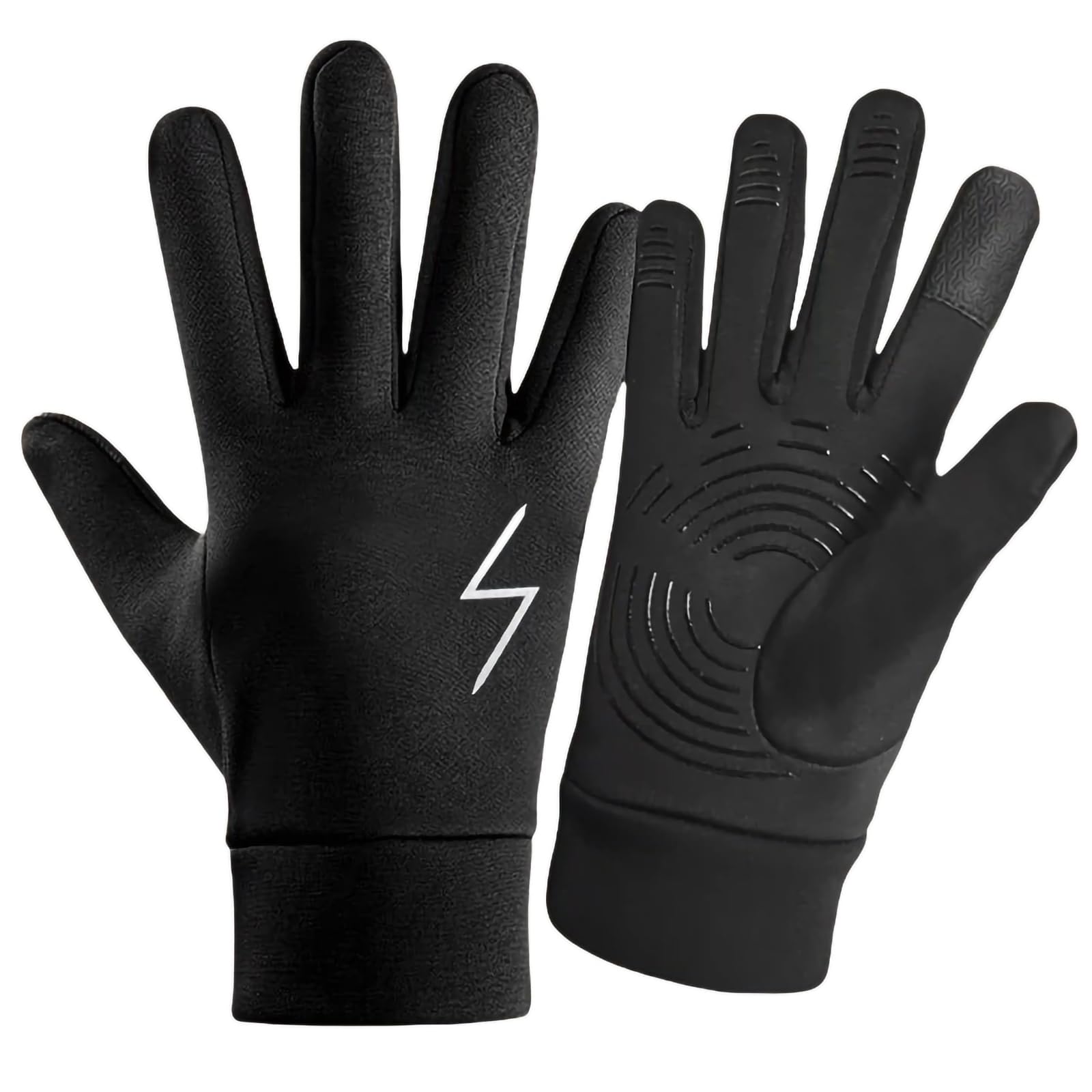 Yoqanr Kids Gloves for Cold Weather, Keep Warm Riding Cycling and Water-Resistant Kids Sports Gloves Aged 10-12 Boys & Girls, Touch Screen Cold Weather Windproof Kids Gloves(Lightning,L)