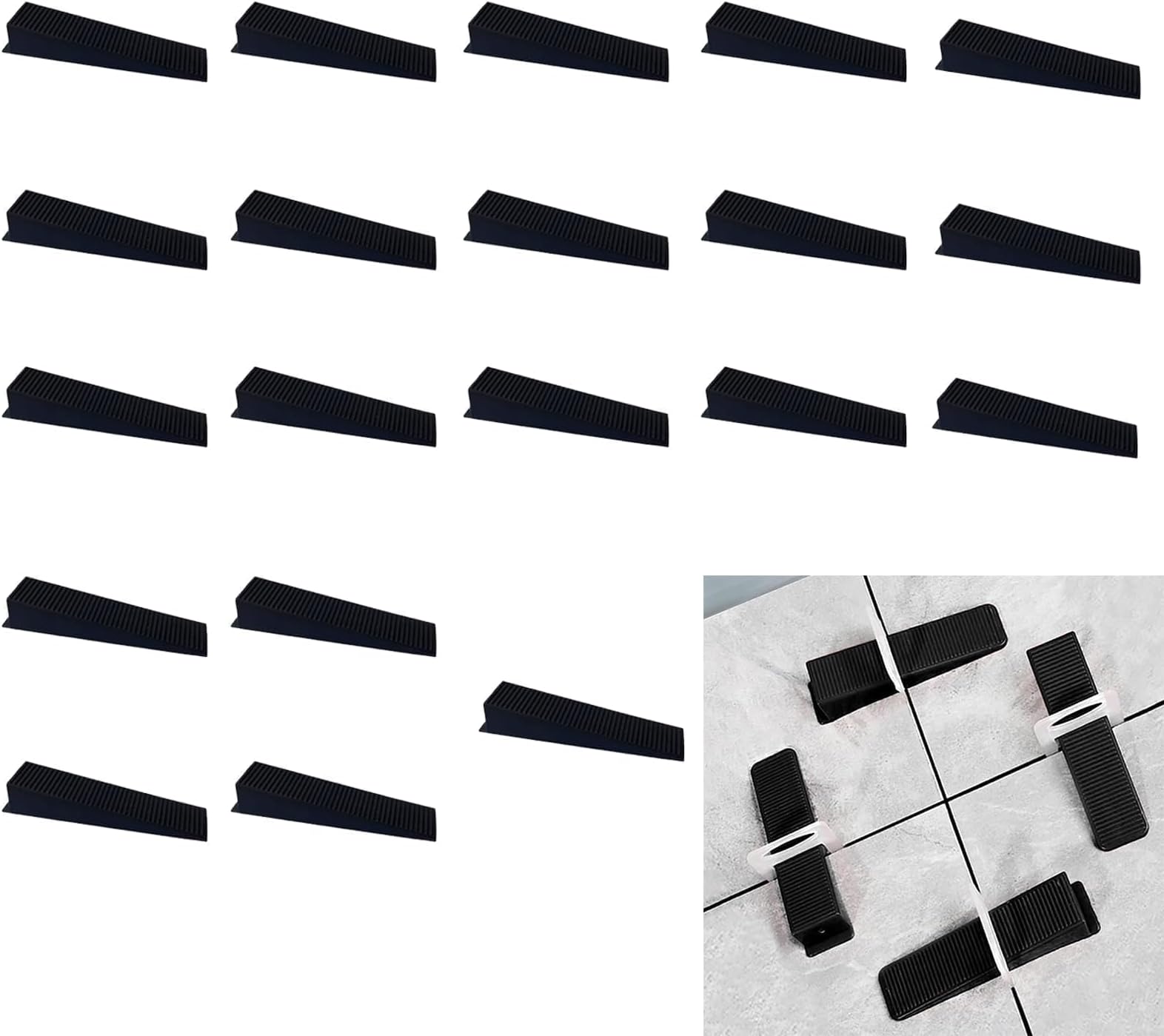 HZZXCH20PCS Fence Panel Wedges Plastic Fence Panels Fence Wedges to Stop Banging Wedges for Laying Ceramic Stop Fence Panels Rattling Banging Fence Panel Clips with Window Wedges Doorstops Wedge