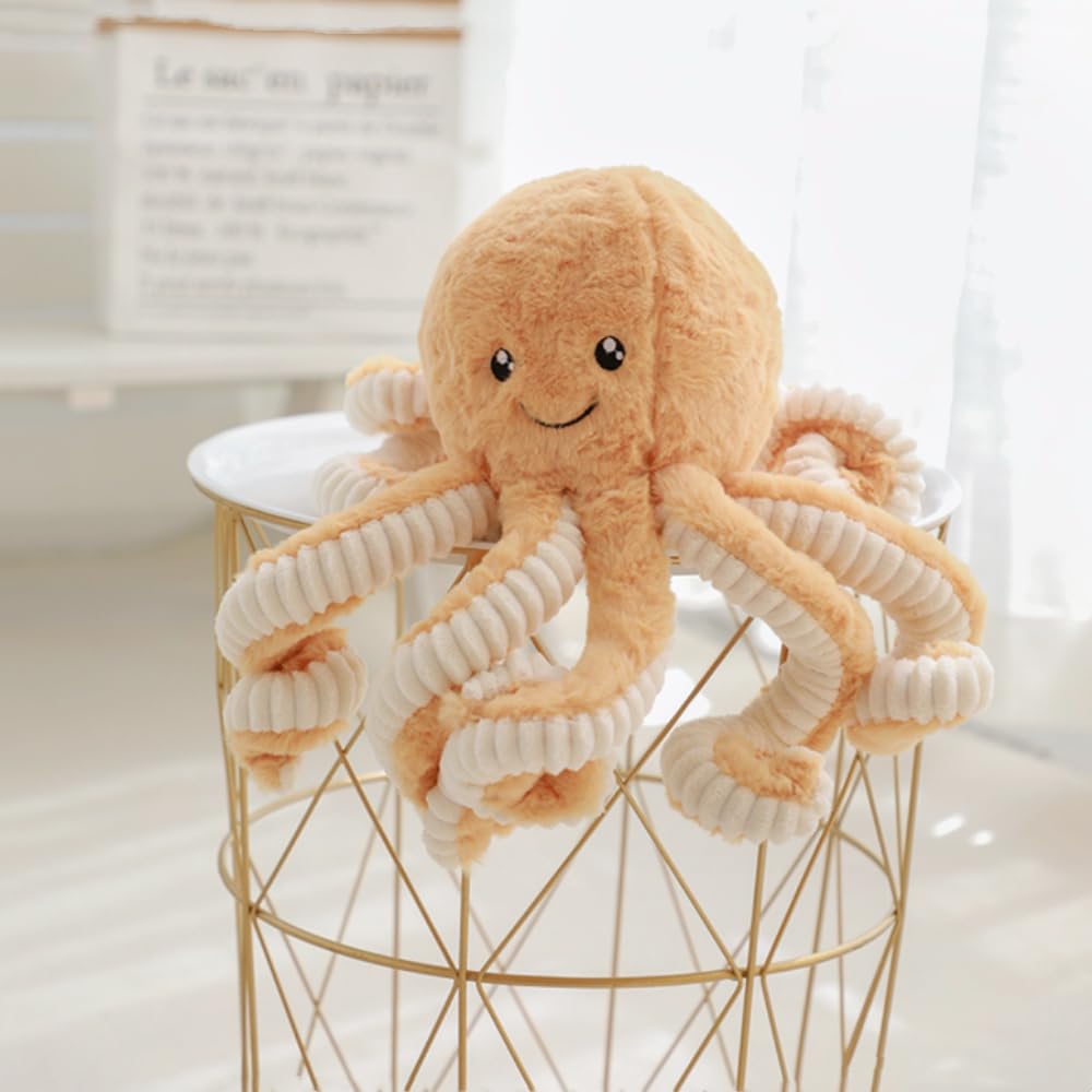 Octopus Plush Toys, Soft Octopus Toys, Best Gift for Birthday, Party, Christmas. 1 Piece (15.7inch, Orange)