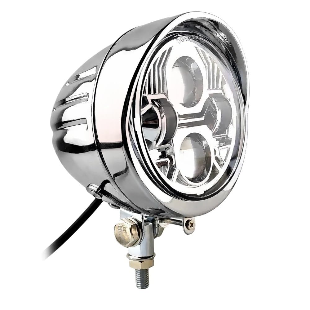 Fari Fendinebbia Motocicletta per illuminazione | Motocicletta per illuminazione personalizzata faro LED vintage da 4,5 "Per Softail Per Chopper Per Bobber