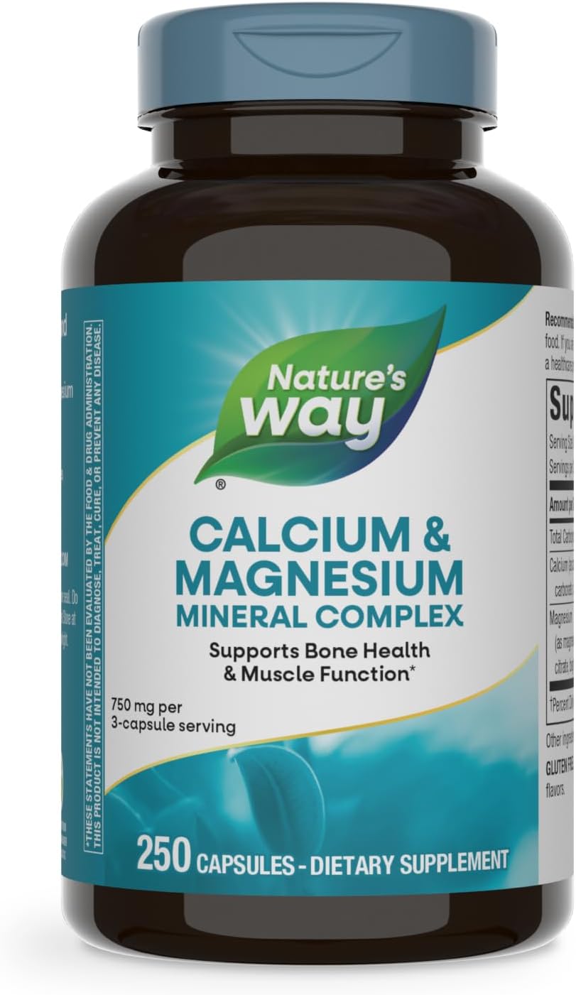 Nature's Way Calcium and Magnesium, 250 Capsules