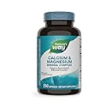 Nature's Way Calcium & Magnesium Mineral Complex, Supports Bone Health & Muscle Function,* 750 mg per 3-Capsule Serving, 250 Capsules (Packaging May Vary)