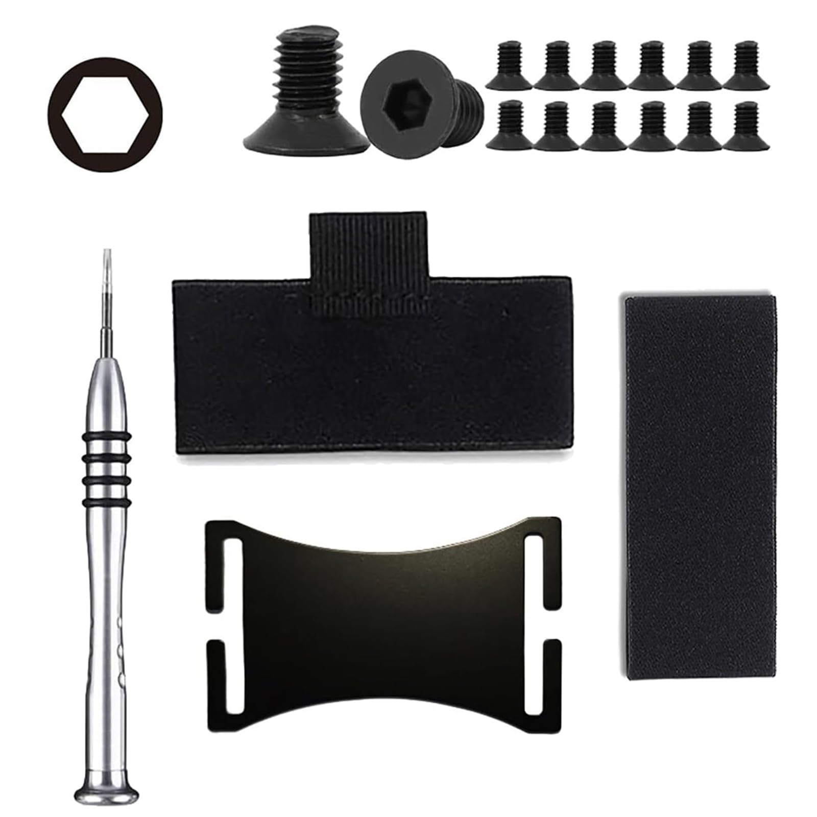 SorftinWallet Replacement Screw Kit – Elastic Cash Strap Replacement for Wallet (Standard Set - Black)