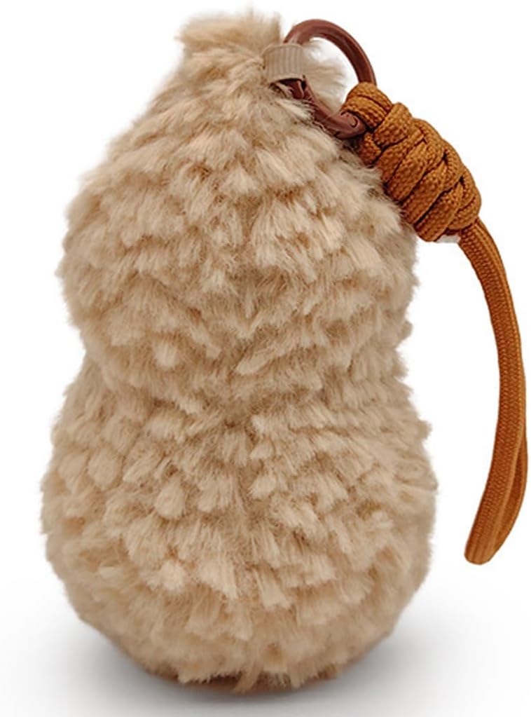Cute Peanut Plush Toy, 6" Soft Peanut Stuffed Animal Funny Food Plushies with Legs, Adorable Smile Peanut Birthday Gift for Kids Girls Boys