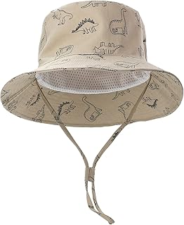 Chapéu bucket infantil com desenho animado de dinossauro, chapéu para meninos, aba larga para brincar ao ar livre para meninos e meninas chapéu de inverno para bebês