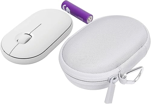 Miniatura 7 de co2CREA Carcasa rígida de repuesto para Logitech Pebble M350 M355 i345 i345 mouse inalámbrico Bluetooth (funda blanca apagada, para mouse Pebble)