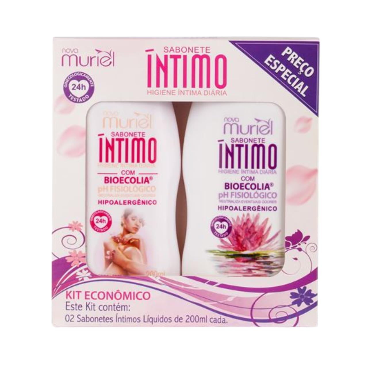 Kit Sabonete Íntimo + Sabonete Íntimo Floral 200Ml, Muriel