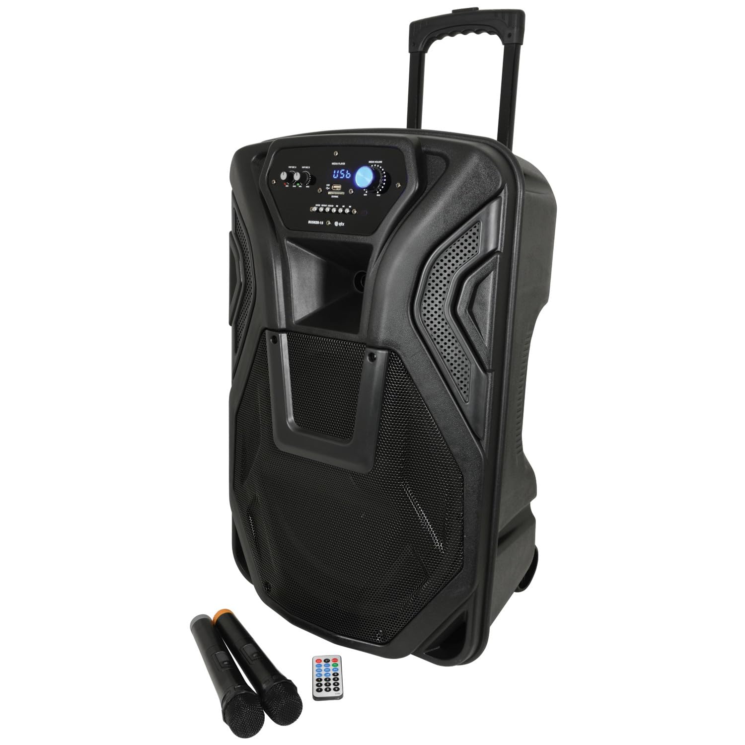 QTX Busker 15 Portable PA System with Wireless Microphones