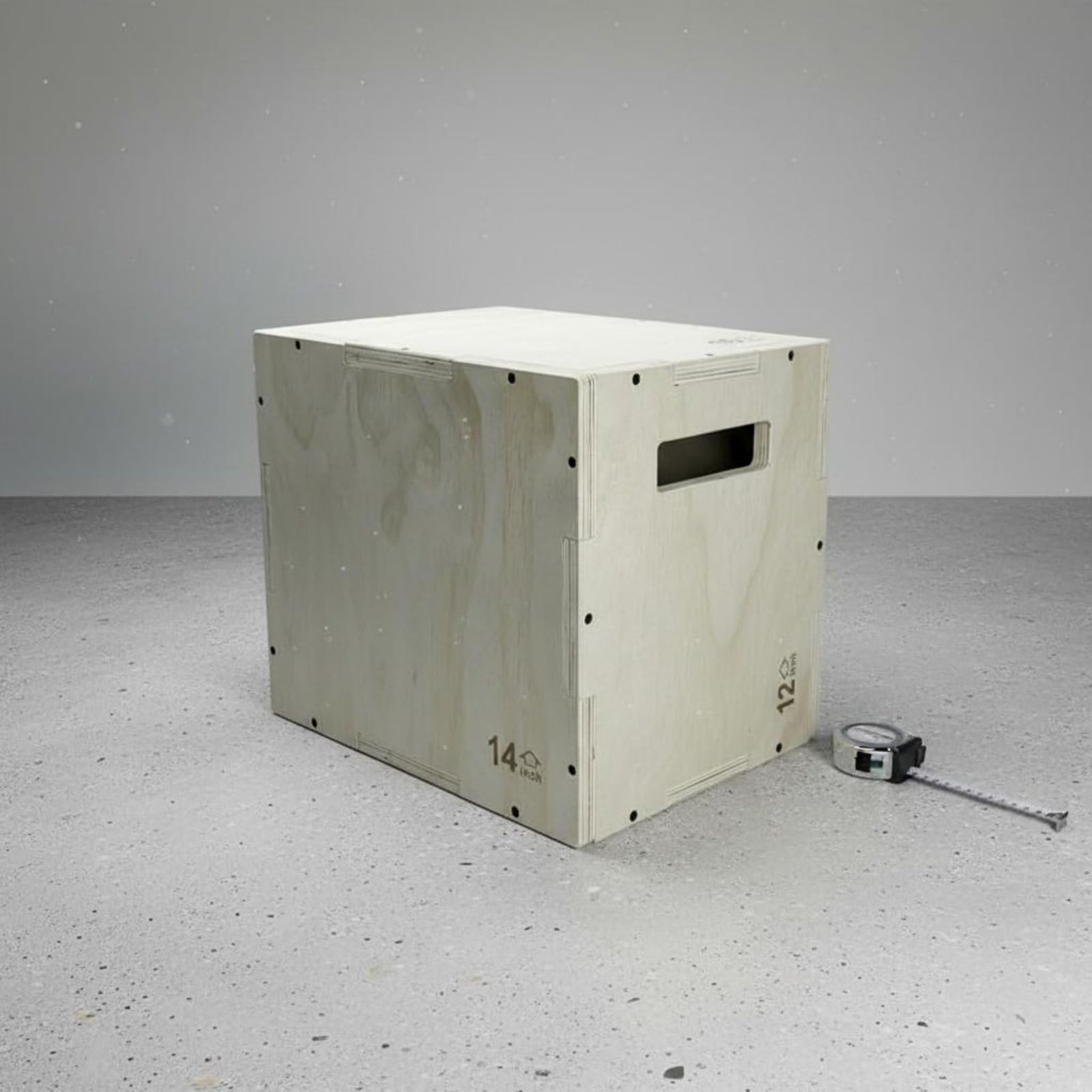 Box Pliometrico 3 Altezze Robusto Piattaforma da Salto in Legno Superficie Stabile Cubo Allenamento Legno per Atleti, Principianti, Palestra, Home Gym