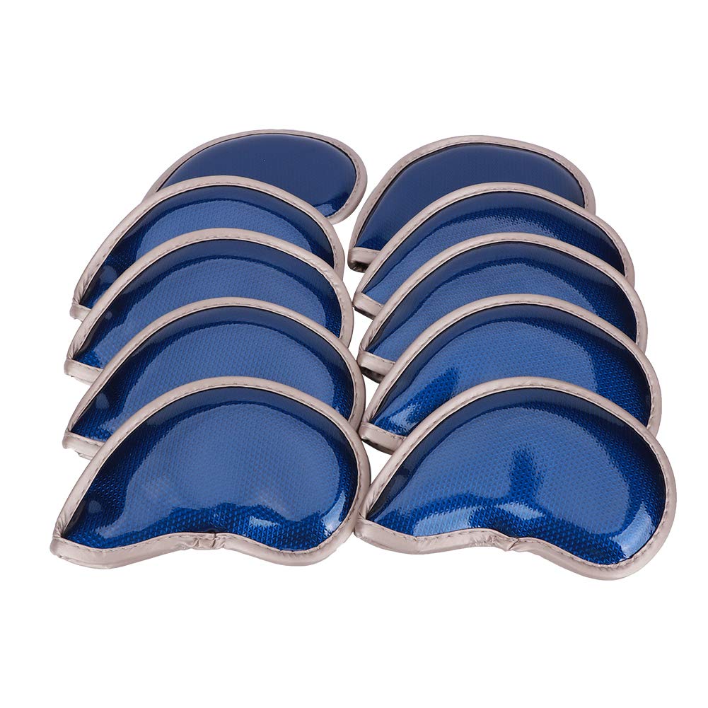 RiToEasysports Paquete de 10 Fundas para la Cabeza de Hierro para planchas de Golf, Fundas Protectoras Impermeables para la Cabeza del Club de Golf de Hierro PU