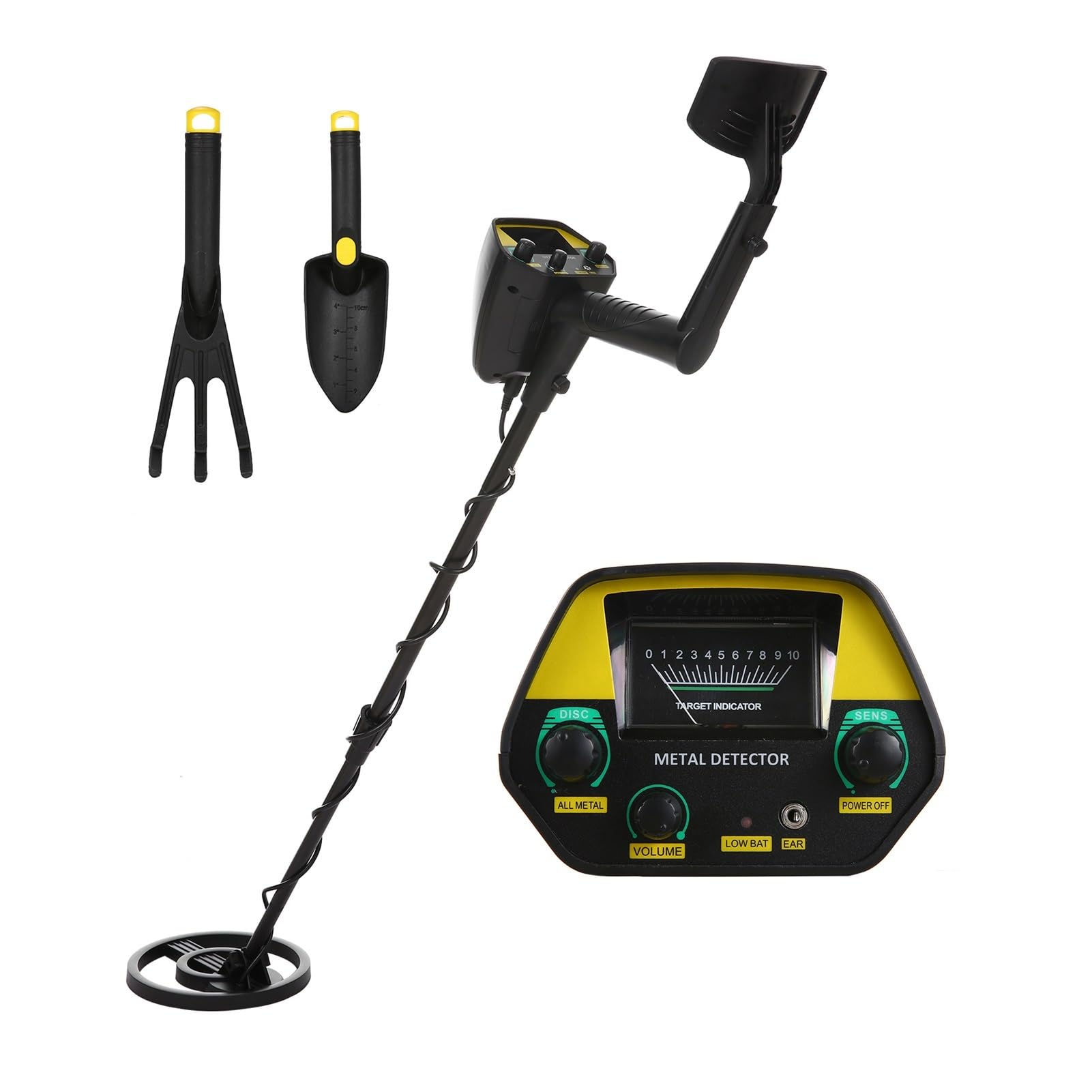 Metal Detector, High Sensitivity Metal Detector Waterproof Detector Profesional Pinpointing for Treasure Search Underground Gold Iron(2)