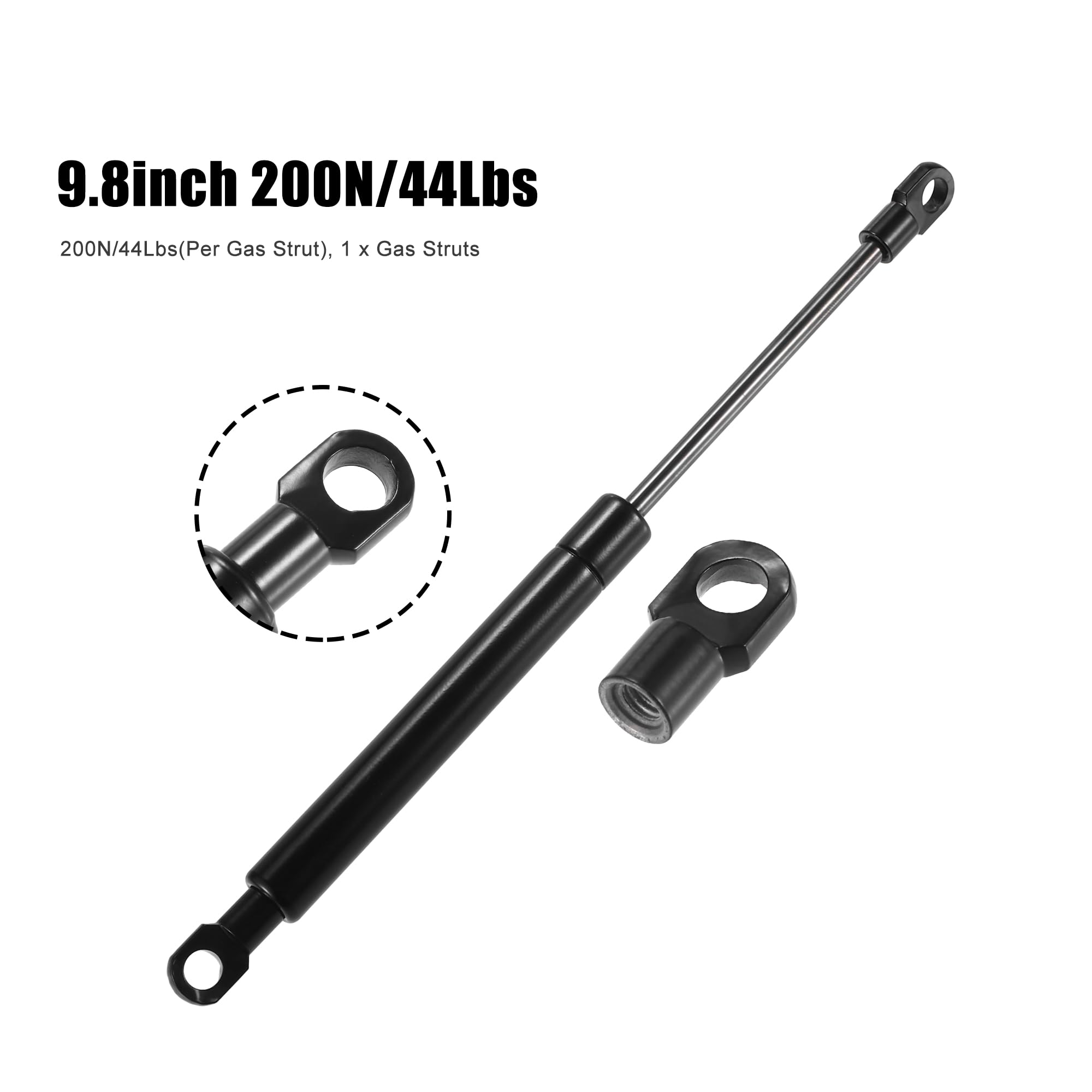 QUARKZMAN Molla Gas 9.8" 200N/44Lbs Universale Auto Gas Montanti Ammortizzatori Sollevamento Supporti