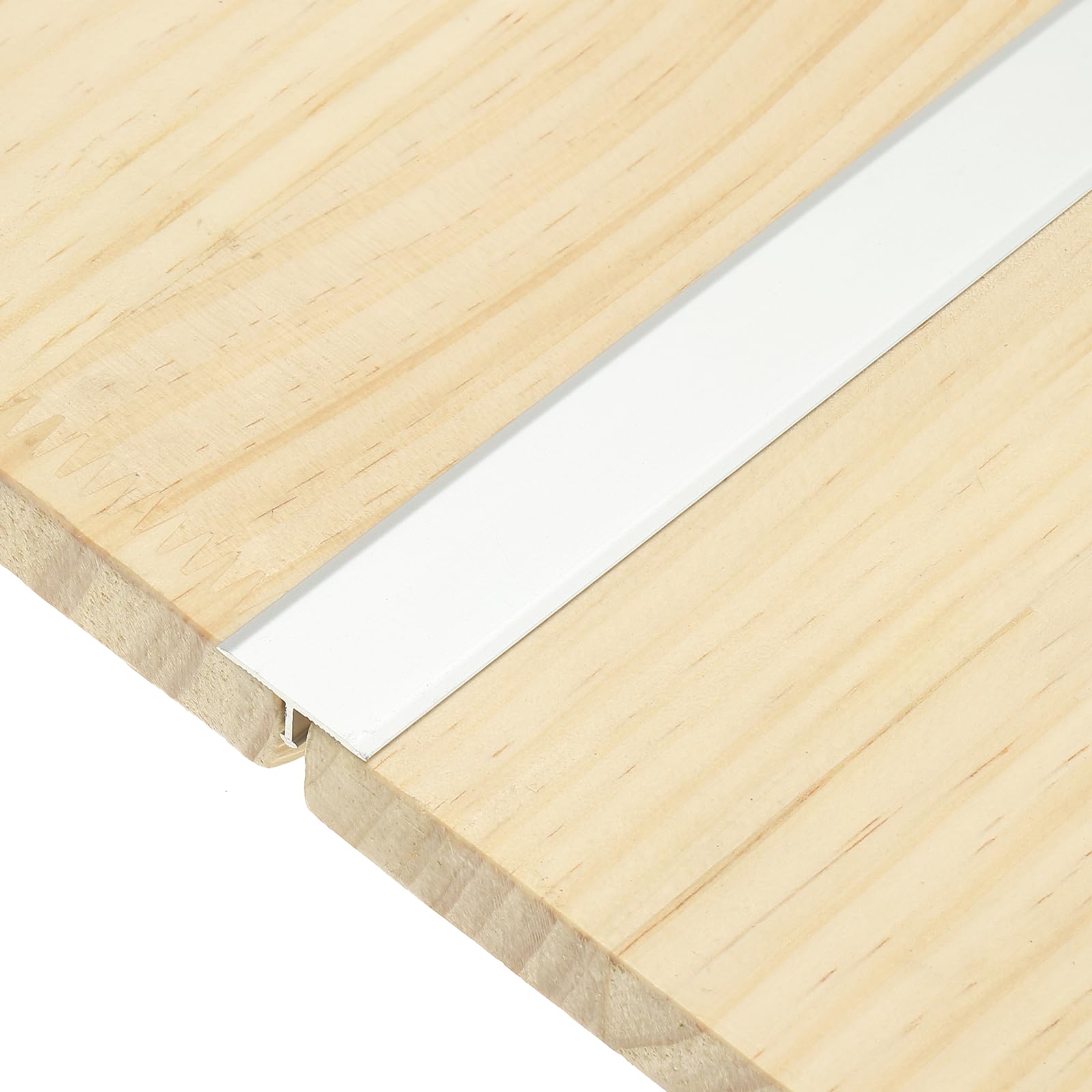 sourcing map 3Pcs T-Molding Transition Strips, 9m x 20mm (L x W) Aluminium Alloy Floor Flat Divider Strip Vinyl Flooring Edging Trim for Floor Gaps Doorways, Matte Silver