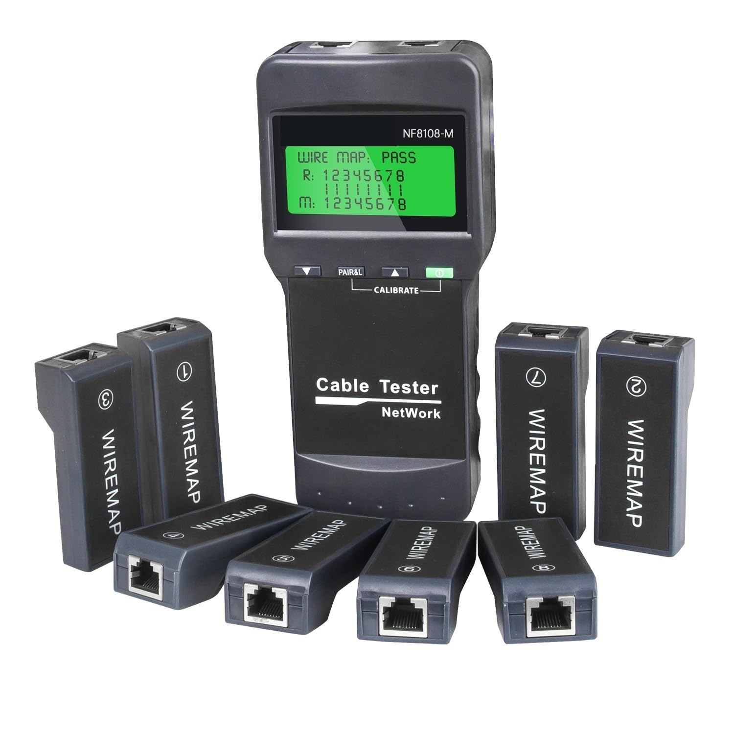 Tester for cavi di rete NF-8108M con display LCD Misura la lunghezza multifunzionale Strumento Traccia