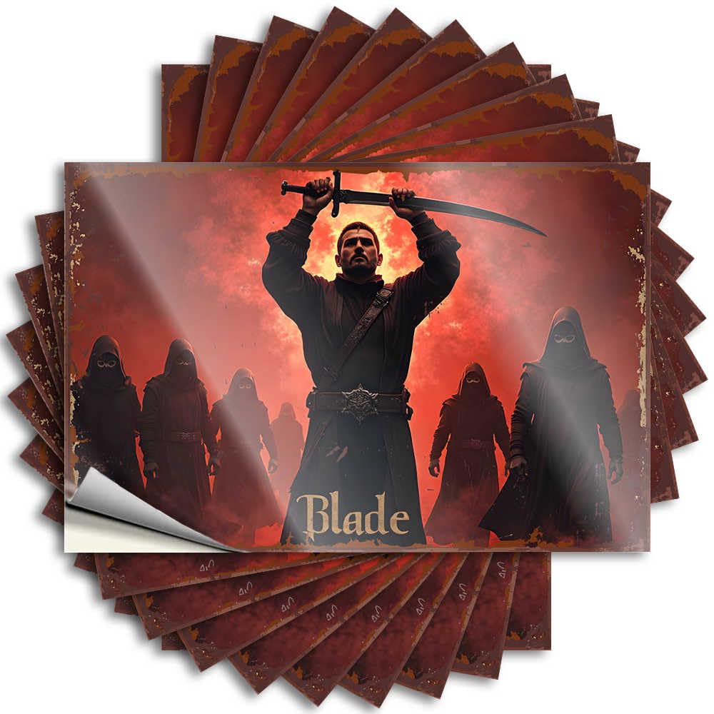 Fzfn Colour Blade: The Shadow Warrior's Rise Camping Decorations Lover - Tattoo Hard Waterproof Decal(12X18cm)