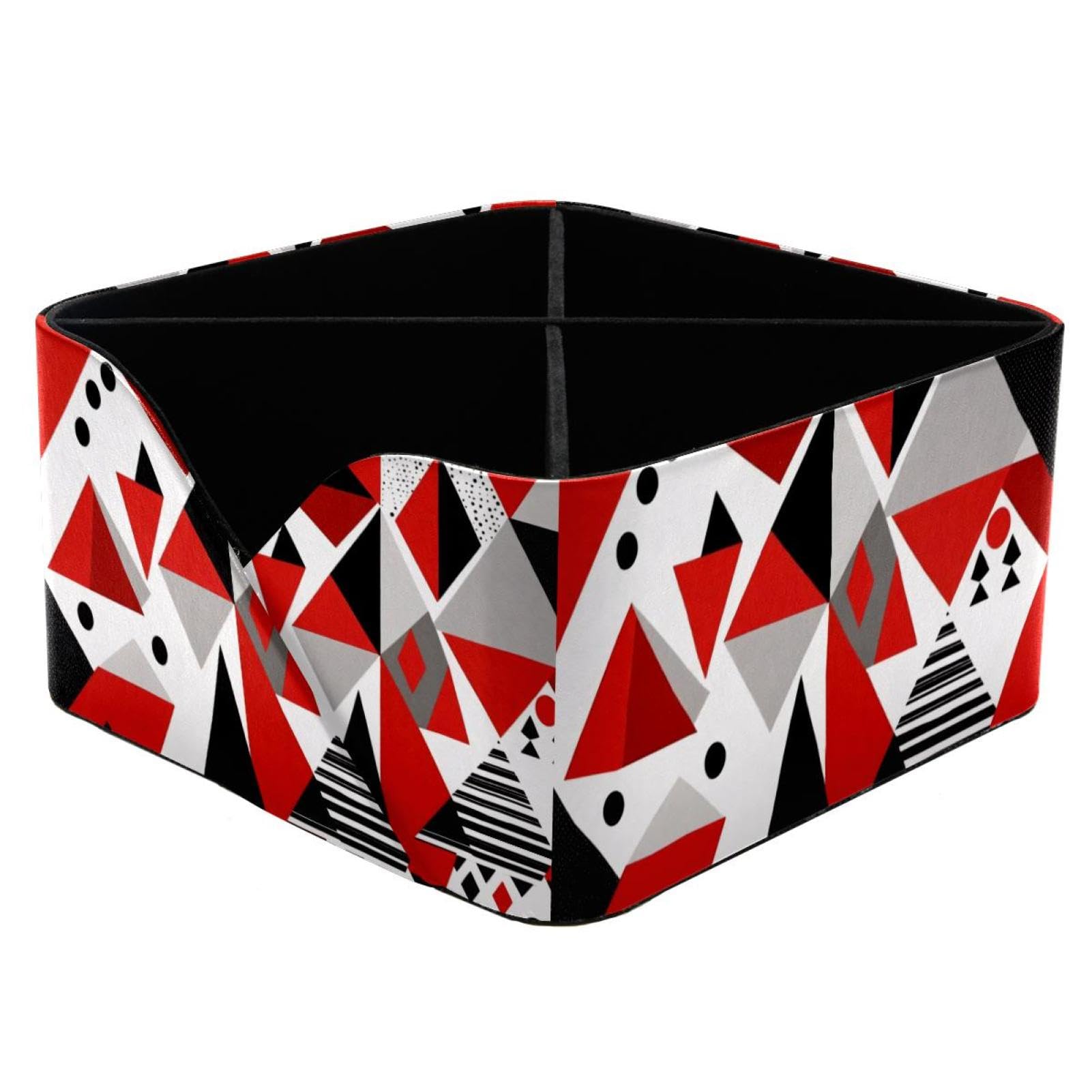 Organiseur de bureau rectangulaire motif géométrique abstrait