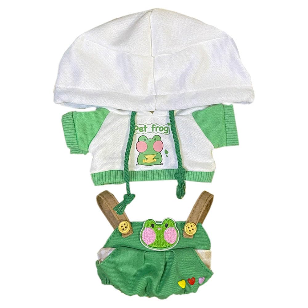 Niannyyhouse - Ensemble Vêtement Poupée Peluche 20 Cm - Capuche & Salopette Fruit - Orange - Accessoire Enfant