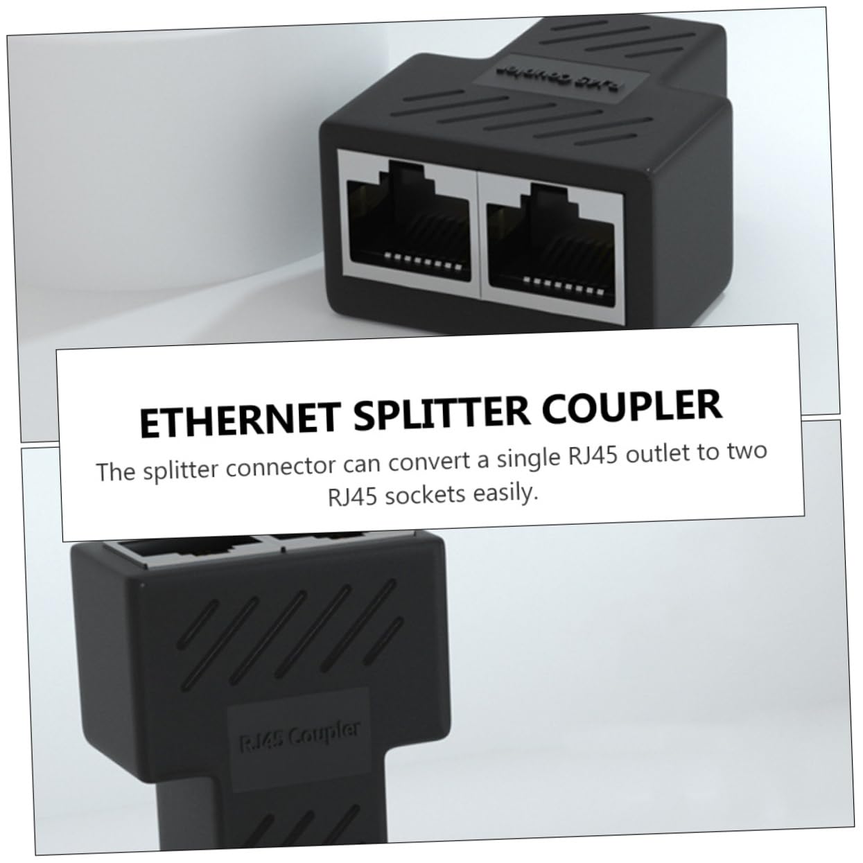 ARTIBETTER Network Adapter 1 to 2 Splitter Socket Easy to Connect Sturdy Construction for Home Office Use