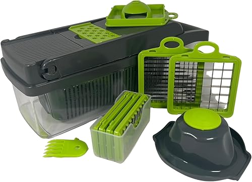 Miniatura 2 de Picador de verduras  Picador de alimentos multifuncional 12 en 1  Cortador de verduras de cocina  Picador de cebolla profesional  Picador de