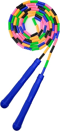 ACEONE - Cuerda de saltar con cuentas, 1 paquete2 unidades, cuerda de saltar segmentada para niños y adultos, cuerda de saltar ajustable sin enredos