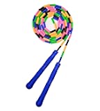 Beaded Jump Rope 1 Pack/2 Pack, ACEONE Segmented Skipping Rope for Kids Adults, Adjustable Tangle-Free Toddler Jumping Rope for Fitness Exercise Training