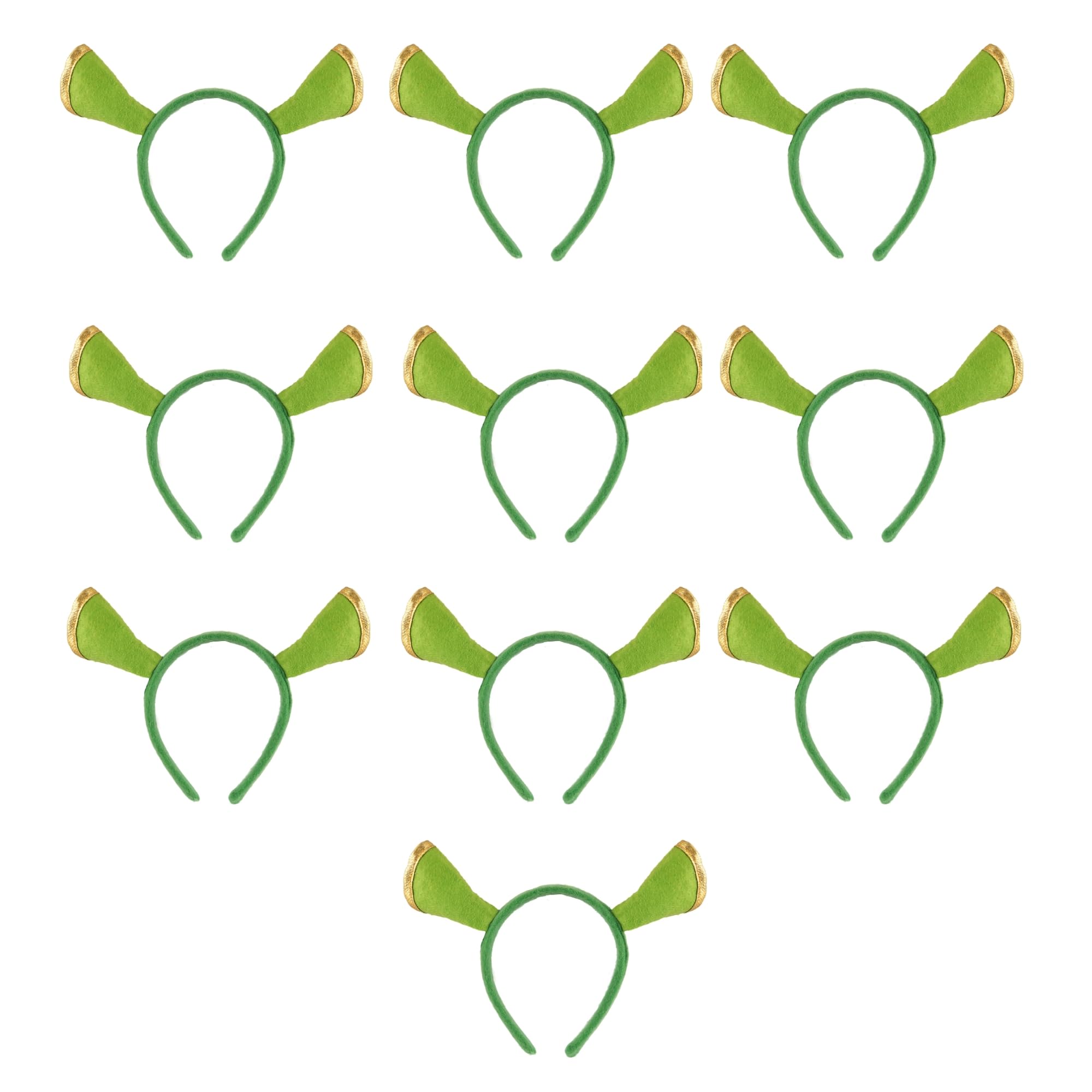 FNA FASHIONS Green Ogre Ears Headband with Gold Edging | One Size Fits Adults | Fun Halloween, Cosplay, Costume Parties & Fancy Dress Accessory (10)