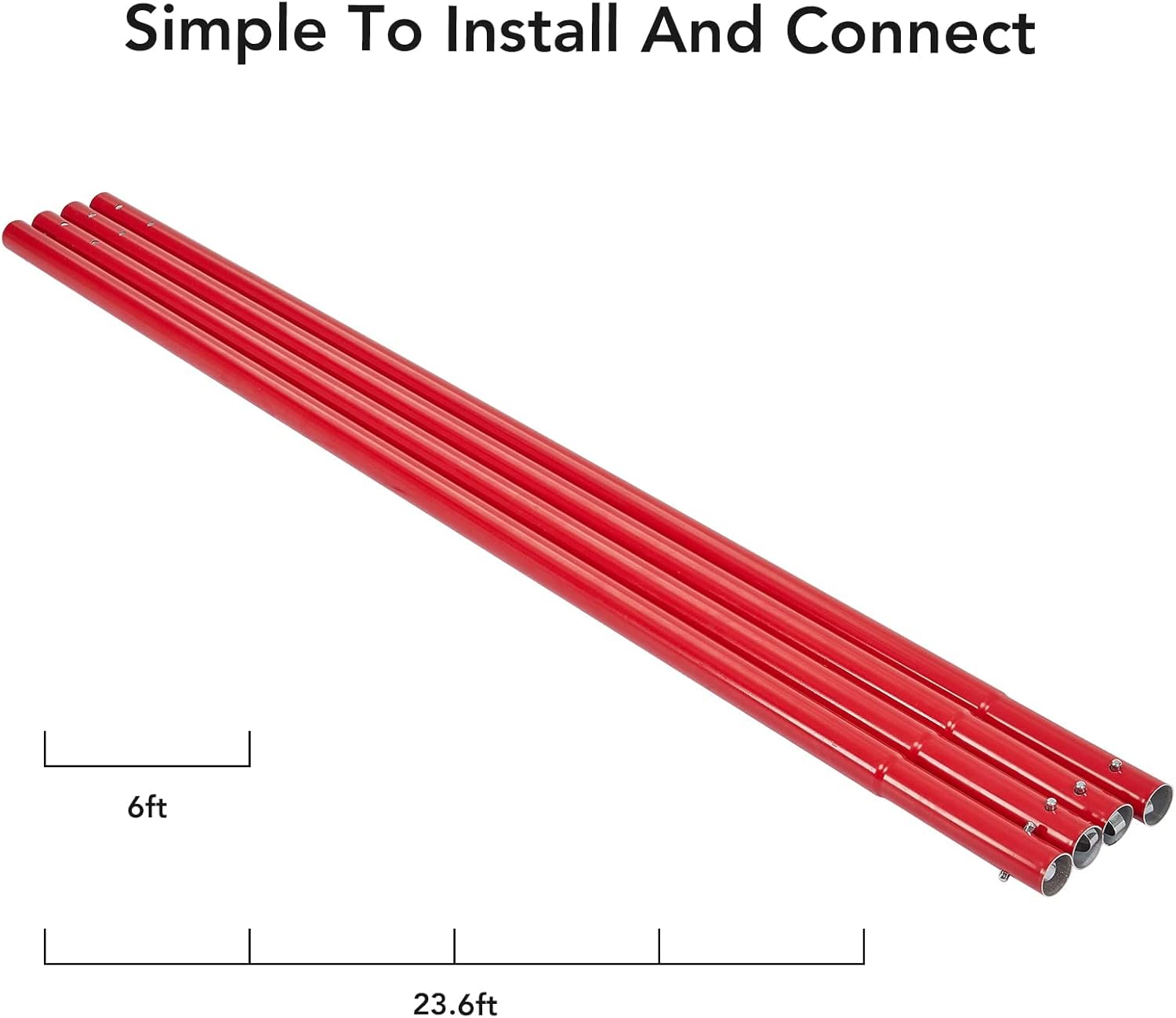 48 x 8" Round End Concrete Float Tool Cement Tool, Bull Float Magnesium Concrete Float with 70.8'' Extendable Handles x 4, Concrete Bull Float Tools Kit for Concrete Finishing, with Carrying Tool Box