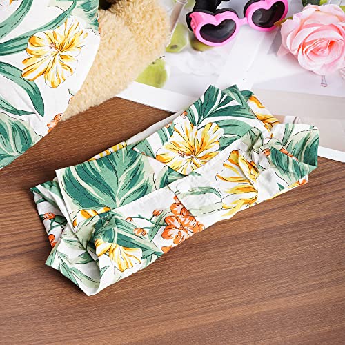 Topbuti Dog Hawaiian Shirt Pet Summer T-Shirts Hawaii Style Floral Dog Shirt Breathable Cool Clothes Beach Puppy Shirt Sweatshirt Apparel (Large) #TOP3