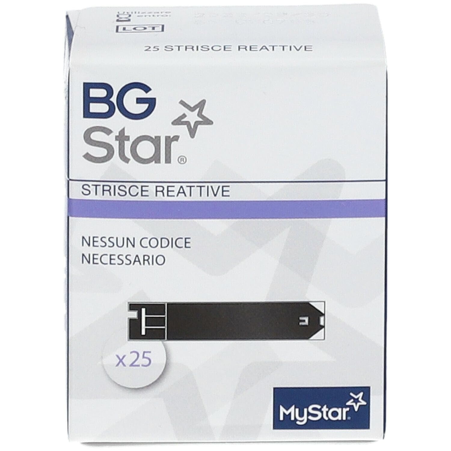 BG Star Strisce Reattive per Controllo Glicemia, 100 Strisce (4 Confezioni da 25), Misurazione Rapida in 5 Secondi, Compatibili con Misuratori BGStar e MyStar
