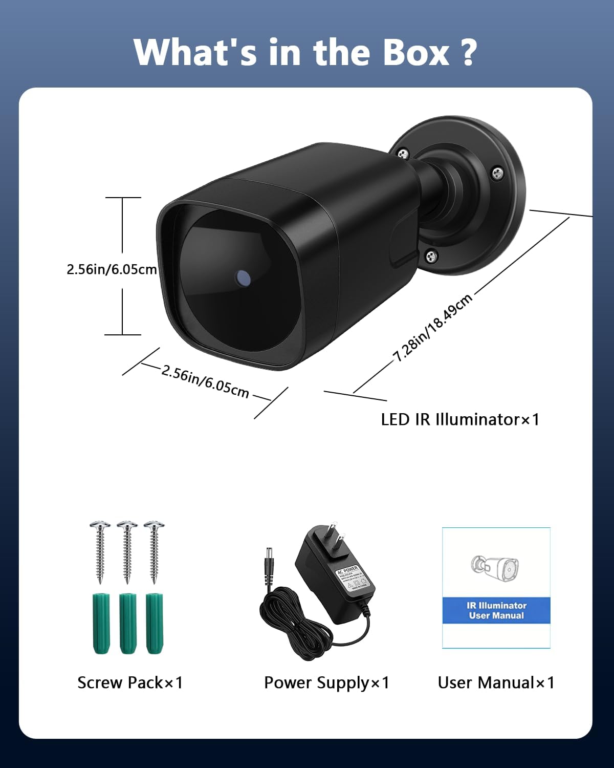 OOSSXX IR Illuminator Light Infrared Floodlight for Outdoor Security Camera