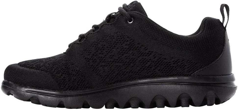 Propét Womens TravelActiv Walking Walking Sneakers Shoes - Black - Size 10 W