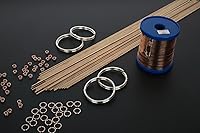 Vista 8 de Paquete económico de 1 libra BLUEFIRE JAgP-5 5% plata Phos cobre soldadura aleaciones industria BCuP-3 0.050 x 1/8 x 19.25 pulgadas equivalente a