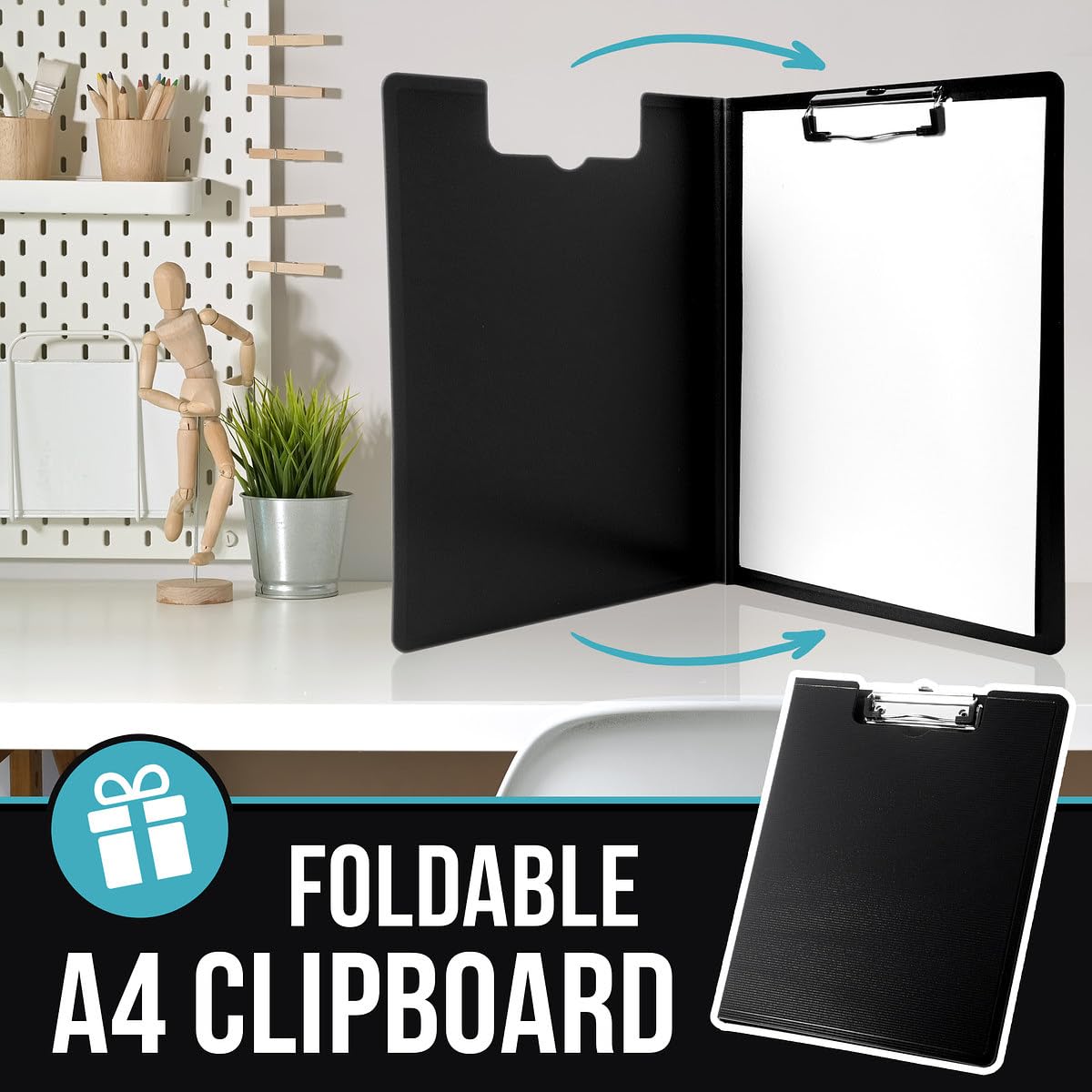 Generic Premium Leather Portfolio Folder Set, Professional Padfolio for Women & Men, Textured Synthetic Leather, Zippered Business Binder, Clipboard, Legal Pad, A4 Notepad Holder,Interviews, Meetings - Image 3