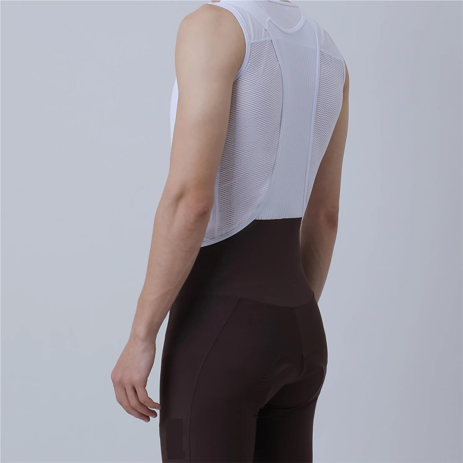 Pantaloncini da Ciclismo Estivi Leggeri da Uomo con Bretelle e fondello ad Alta densità Pantaloncini da Ciclismo da Uomo con Bretelle per Il Fitness Ciclistico(Beige,L)