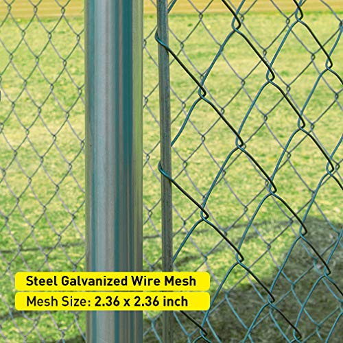 walnest Dog Cage Large Dogs Crate Pet Kennel Puppy Playpen with UV Protection Waterproof Cover and roof Indoor Outdoor 9.8 x 9.8 x 7.7 ft Silver - Thumbnail 5