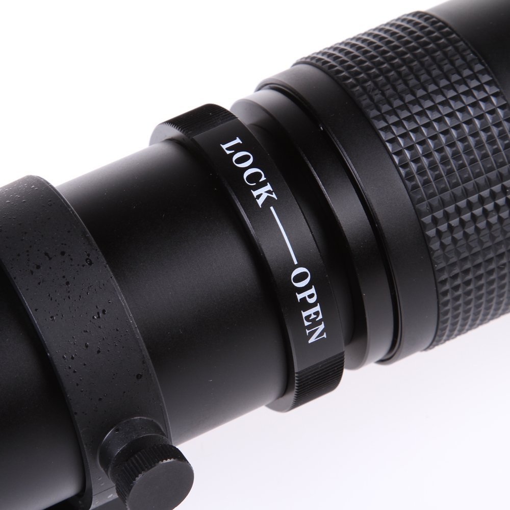 Hersmay Téléobjectif Zoom 420-800 mm F/8.3-16 - Mise au Point Manuelle - Super téléobjectif EF/EFS - pour Canon EOS 4000D 2000D 90D 850D 5D 5DIV 6DII 7DII, Rebel T3 T3i T5 T5i T6i T6s T7 T7I T8I