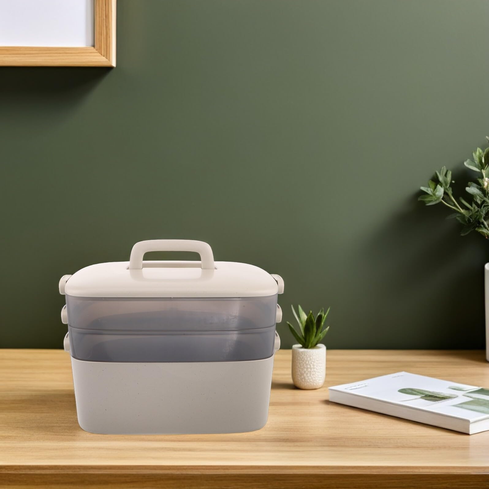 Caja de Medicamentos Portátil de Plástico Transparente de 3 Capas con Asa, Organizador Multiusos para Botiquín de Primeros Auxilios en Casa y Coche, Estuche de Almacenamiento