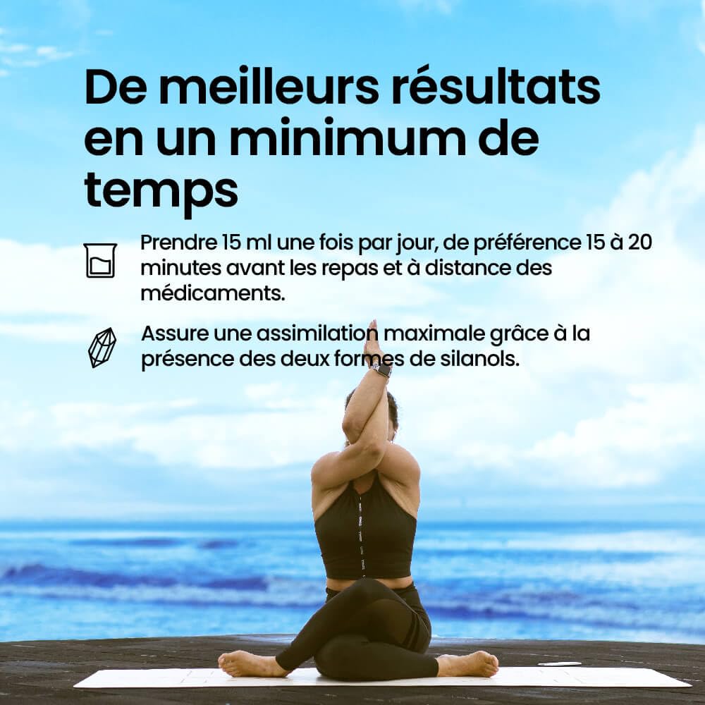 Orgono Living Silica Collagen Booster. Complément de Silicium Liquide pour Stimuler la Production de Collagène Natif. Complément Alimentaire Collagène pour Os et Articulations. 1 000 ml