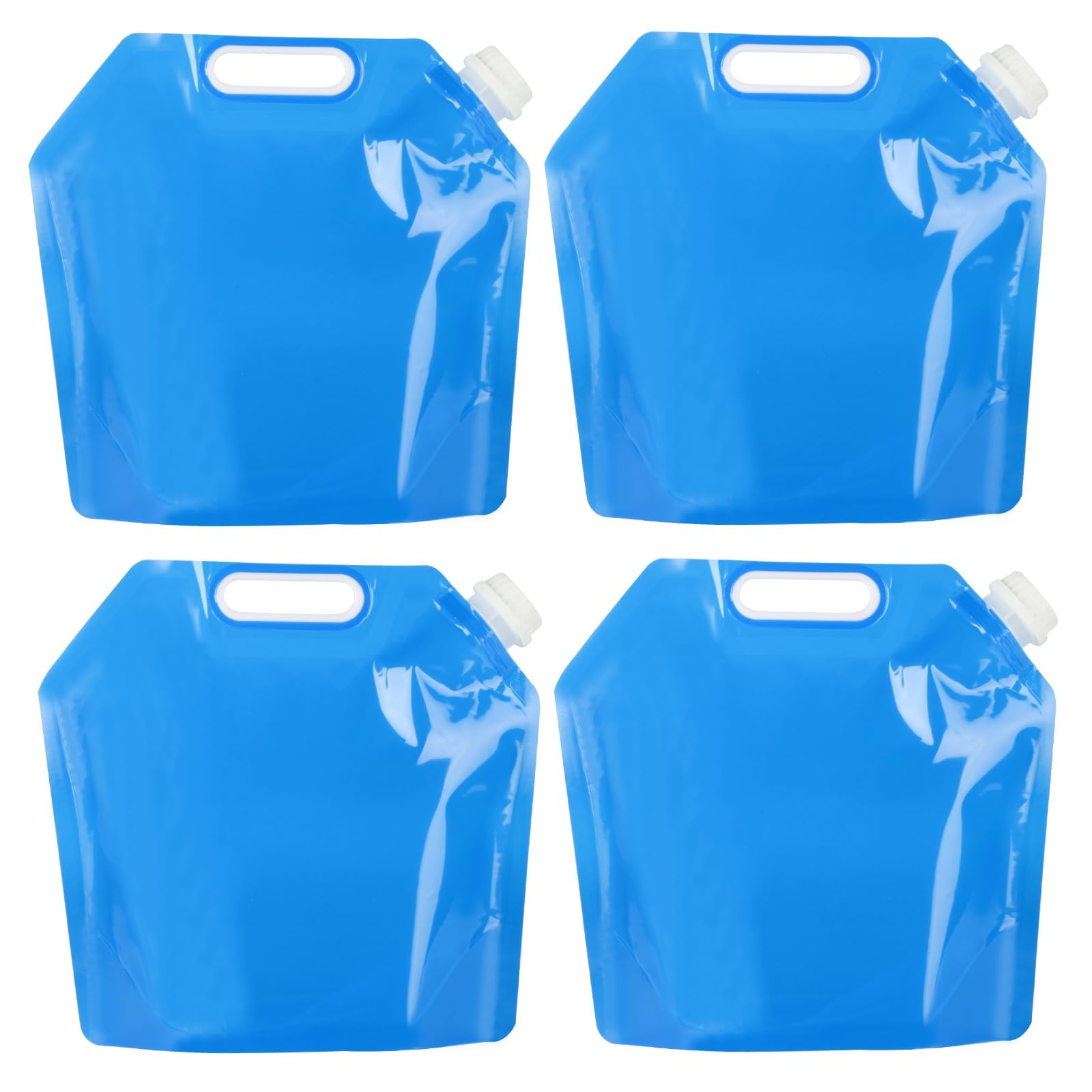 2 Pcs 5L Water Container 5L Collapsible Water Carrier, Foldable Water Storage Bottles, Camping Water Containers, Outdoor Folding Water Bags Portable for Camping Hiking Picnics BBQ Drinking Travel