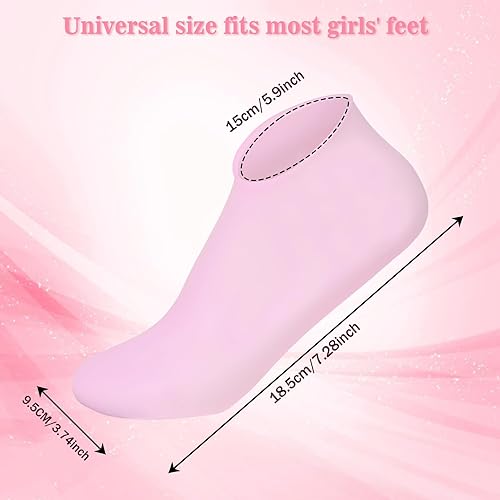 Miniatura 2 de Molain 2 pares de calcetines de silicona para mujer, calcetines hidratantes de silicona, calcetines de silicona para pedicura, callos suavizantes,