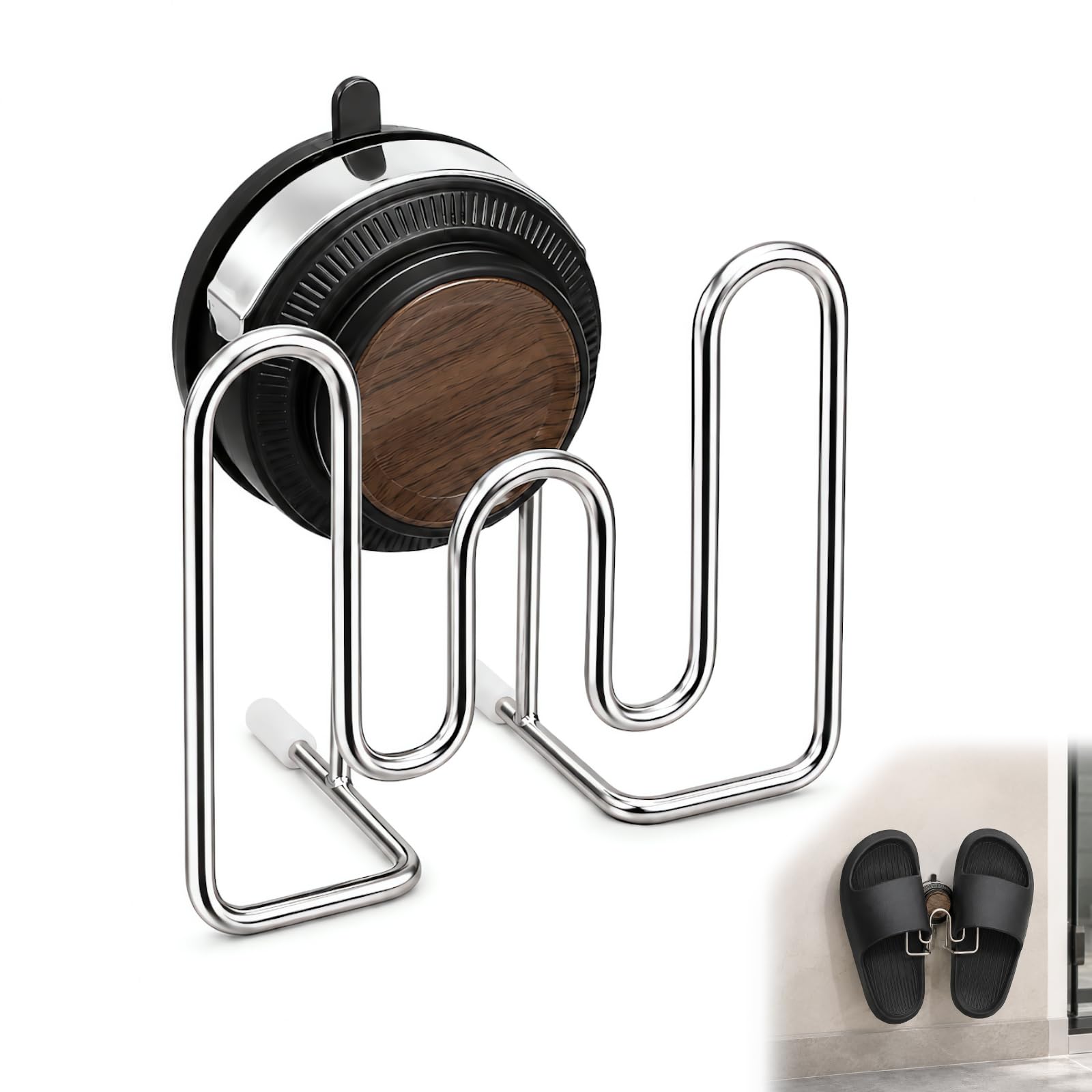 Ecloom Suction Cup Type Wall Mounted Shoe Rack Ventilated Shoe Storage