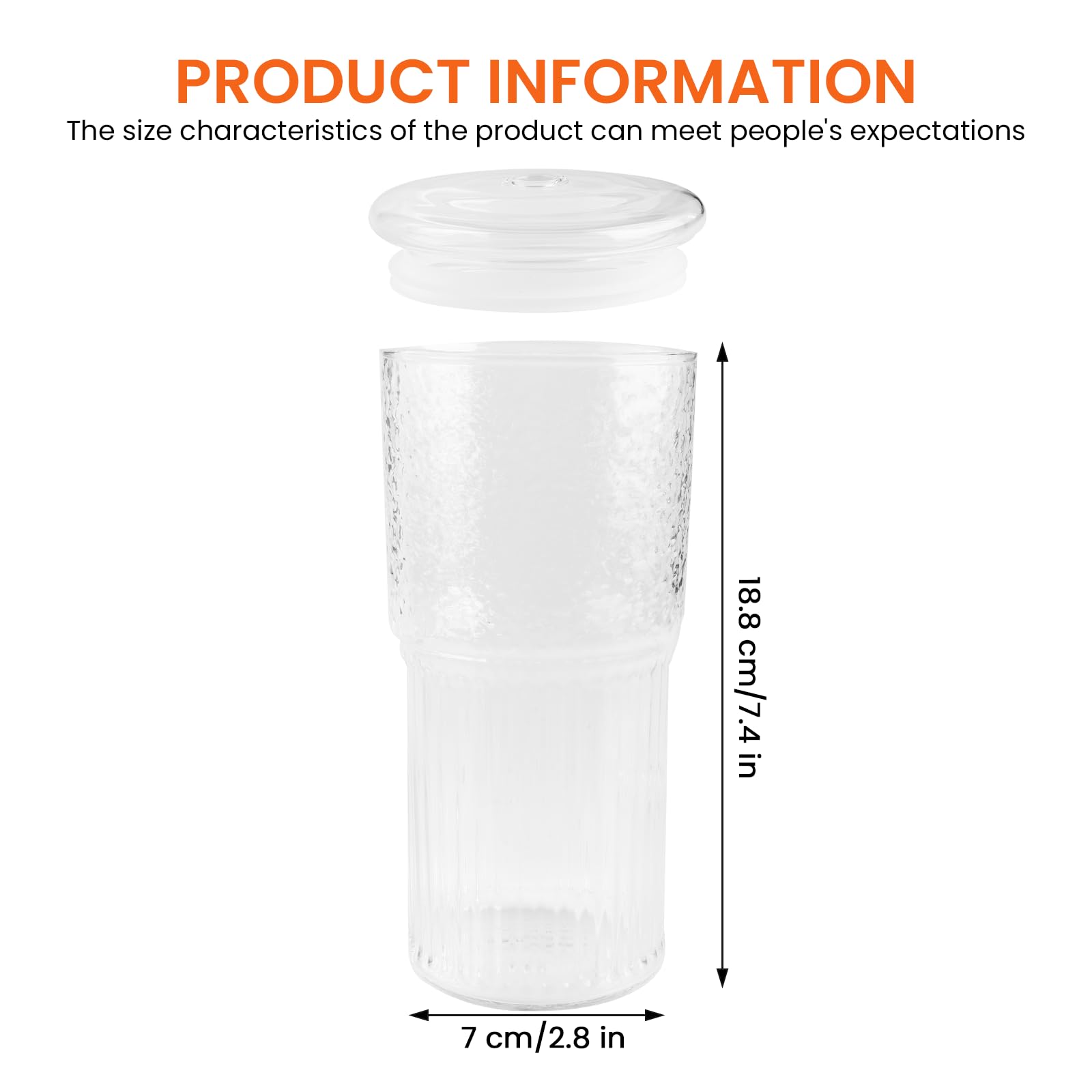 Lot De 2 Verres Smoothie 600ml Avec Paille Et Couvercle - Tasses En Verre Résistant à La Chaleur Pour Bubble Tea, Jus, Café Glacé