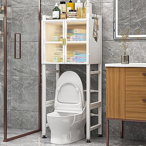 Amazon｜トイレ上収納棚、2/3段トイレ上収納ラック、キャビネット扉