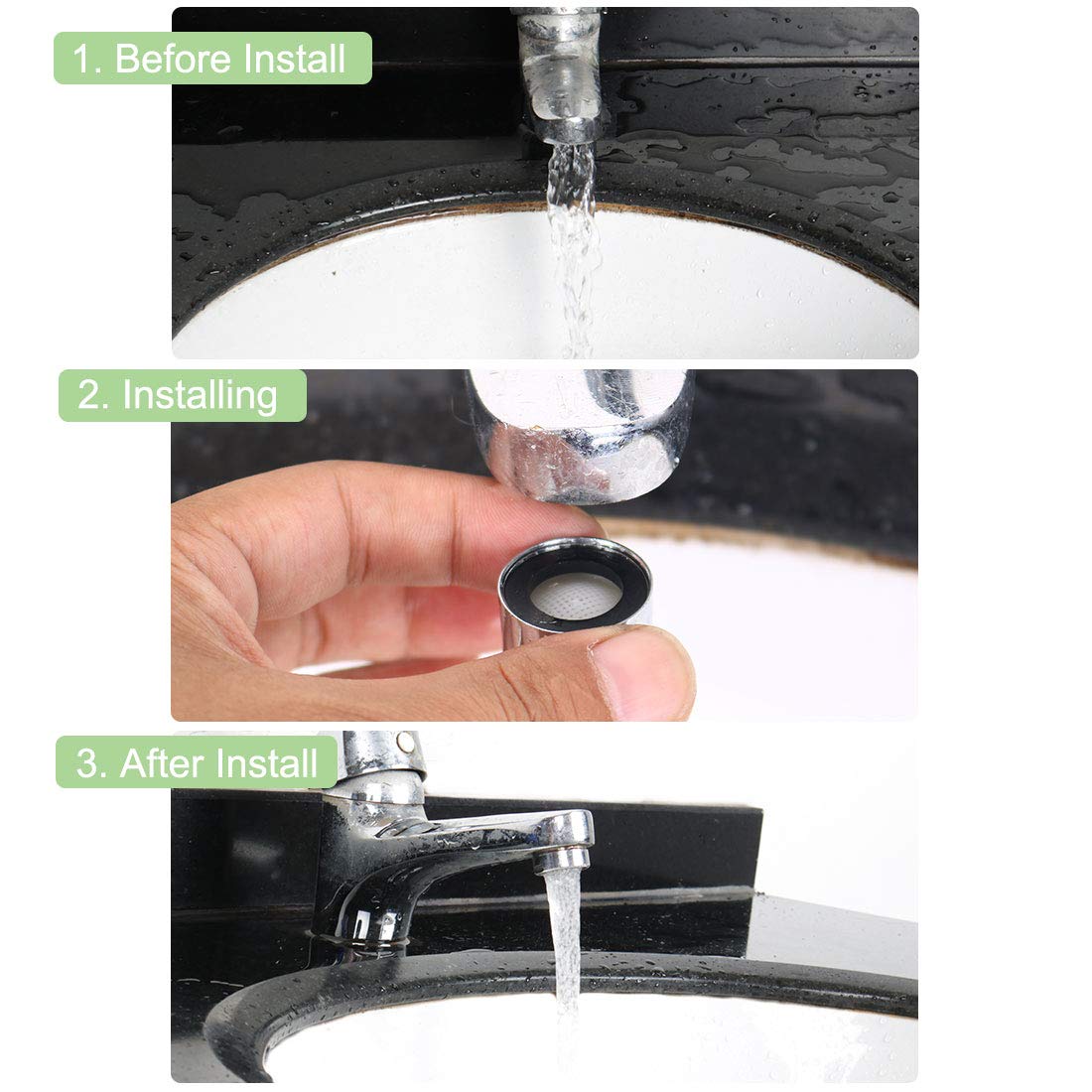 MroMax Keuken & Badkamer 2 stks 19mm Kraan Beluchters, Gepolijst Chroom, Universele Vrouwelijke Interne Draad, Waterbesparing, Gemakkelijk Installeren