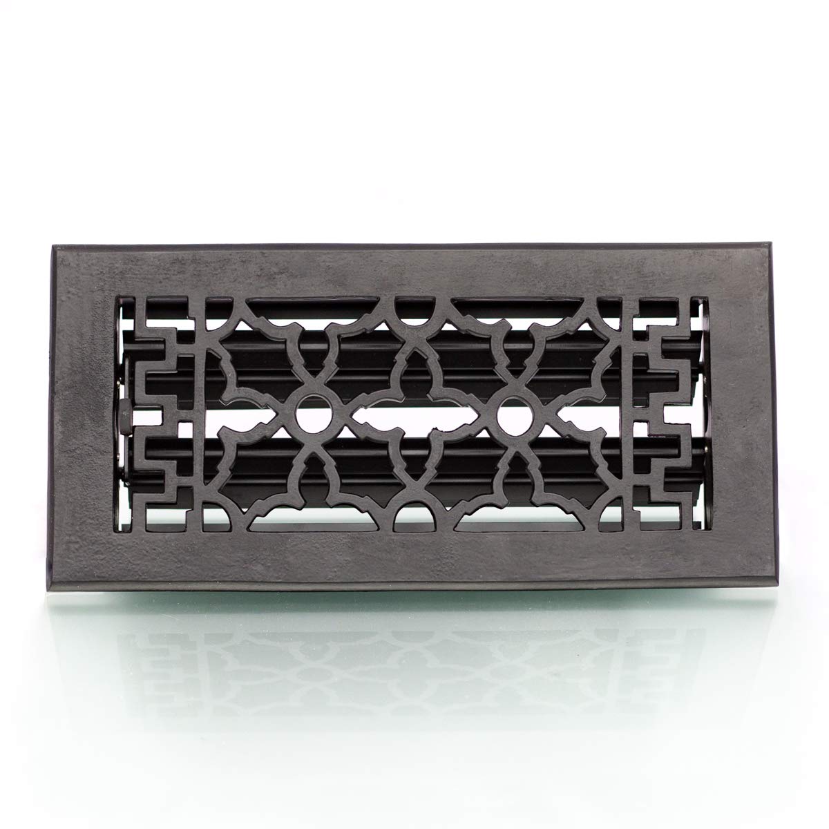 Antikas - Grille d'aération réglable, grille d'aération pour four, grille de cheminée, en noir.